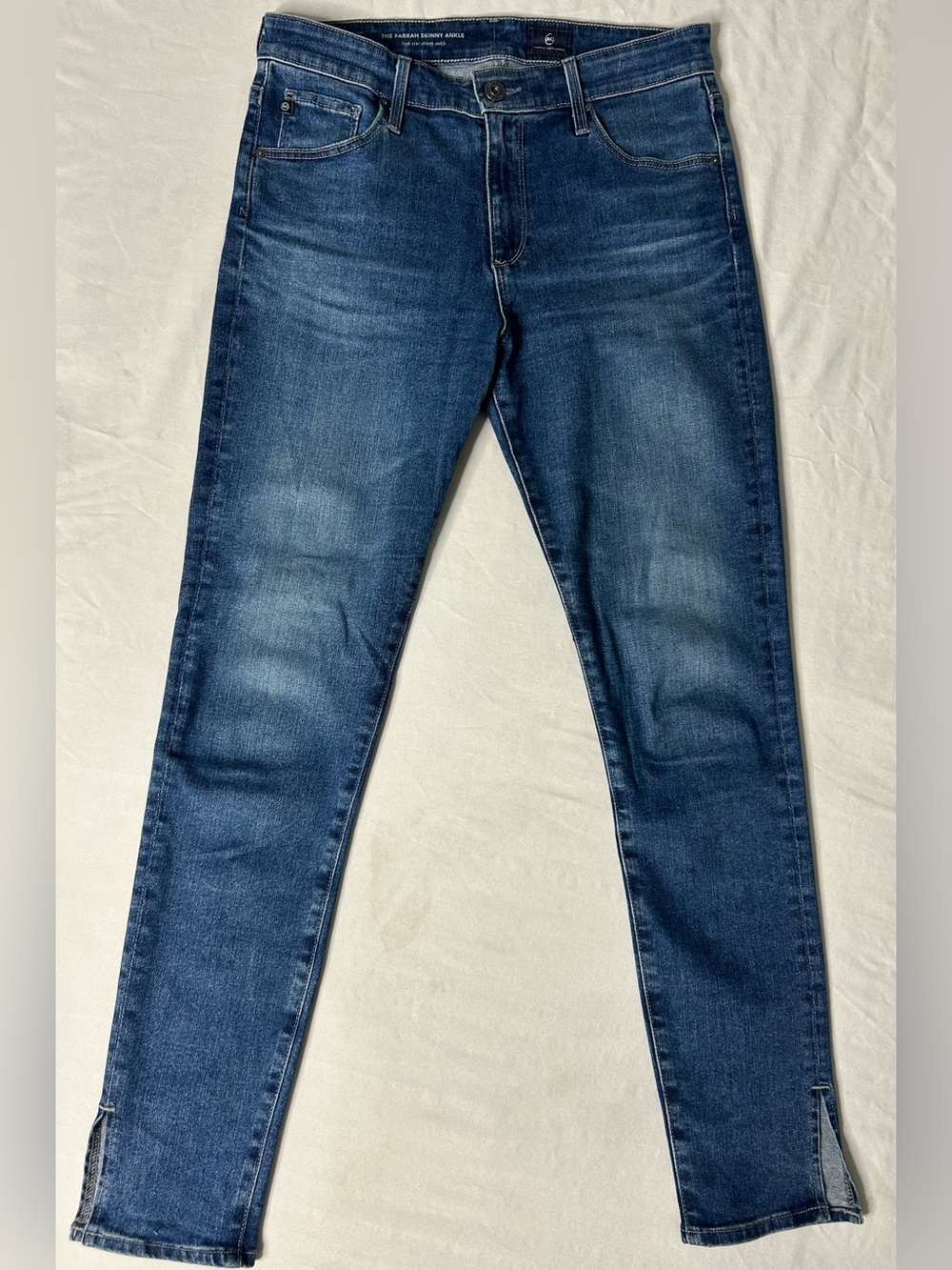 AG Adriano Goldschmied Farrah Skinny Ankle Jeans Size 27 Medium Wash High Rise